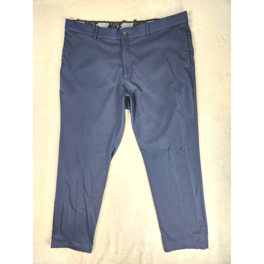 Nike Mens Golf Flat Front Pants 40x30 Standard Fit Dri-Fit Blue